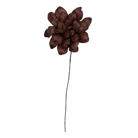 Dare2Decor 6 in. Maize Dahlia On Stem Artificial Flower, Brown - 18 in. - 6 per Bag DA3260604